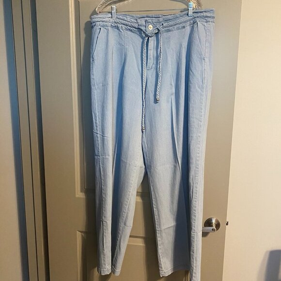 Chambray Drawstring Pants - Picture 1 of 3